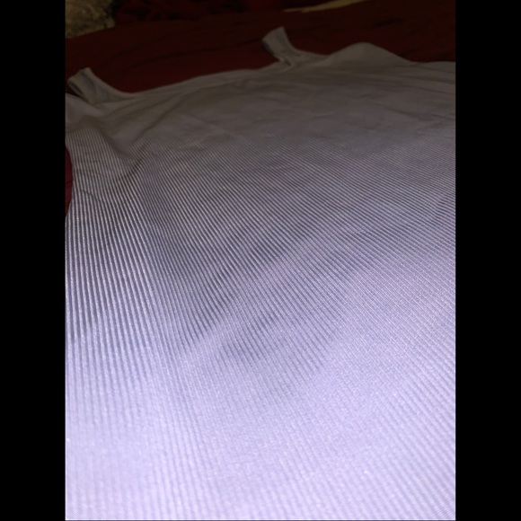 Ribbed Uneven Hem Bodycon Tank Dress - Lavender - Picture 3 of 4